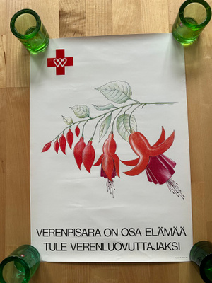 Veripalvelu Vintage juliste ( 35 x 50 cm ) 1984