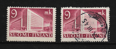 1942 9,00mk Postitalo leimattuna ja leimaamattomana**