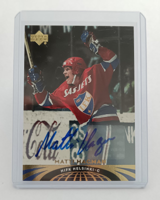 2004-05 UD Hockey All World Edition auto Matti Hagman Hifk