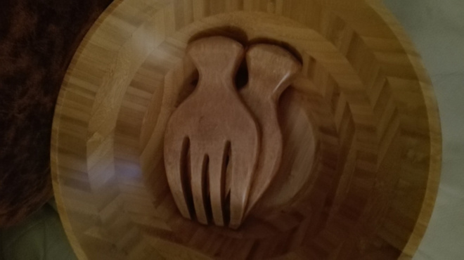 SIISTI JALOPUINEN SALAATTIKULHO SEKÄ OTTIMET