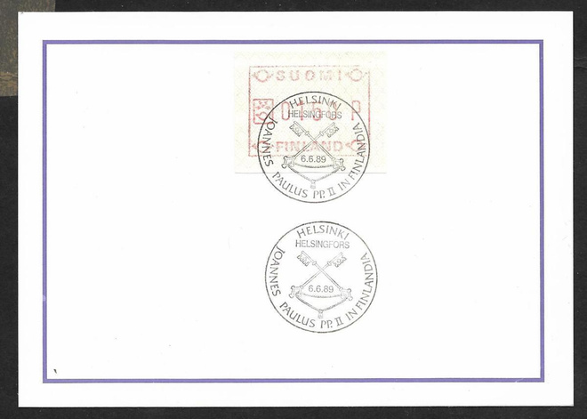 Helsinki - Johannes Paulus PP. II in Finlandia 6.6.1989