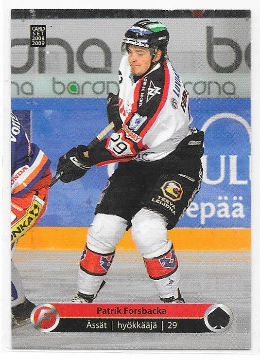 2008-09 CardSet #166 Patrik Forsbacka Ässät