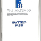 Näyttelypassi (1988) Finlandia 88 - pikkukuva 1