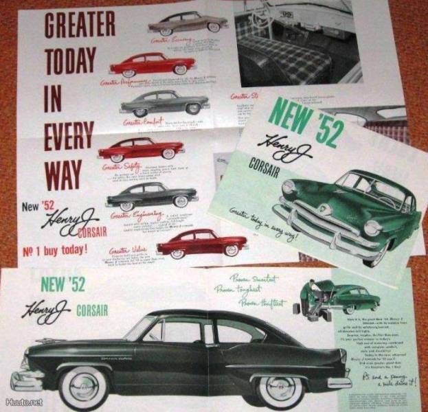 1952 Henry J Corsair esite - KUIN UUSI - Kaiser