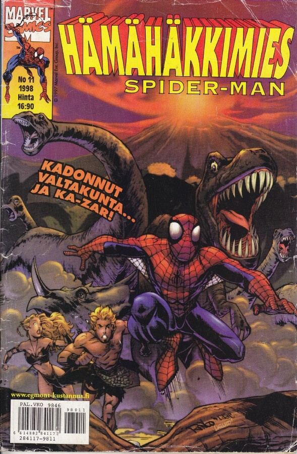 Hämähäkkimies 11/1998 Kadonnut valtakunta ja Ka-zar!