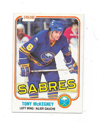 1981-82 OPC #22 Tony McKegney , Buffalo Sabres