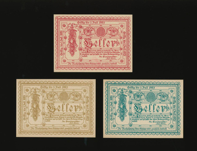 Itävalta 10, 20, 50, Heller, Edlbach 1920