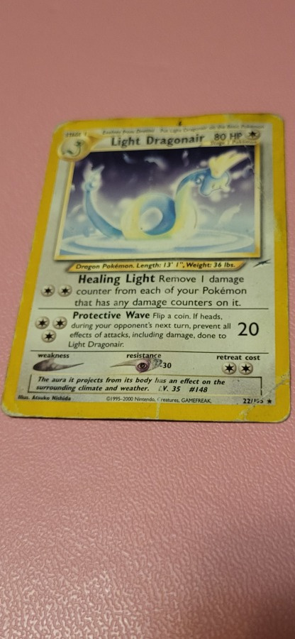 Light Dragonair #22 Neo Destiny RARE card