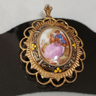 Vintage Victorian Couple riipus Fragonard Porcelain - pikkukuva 1