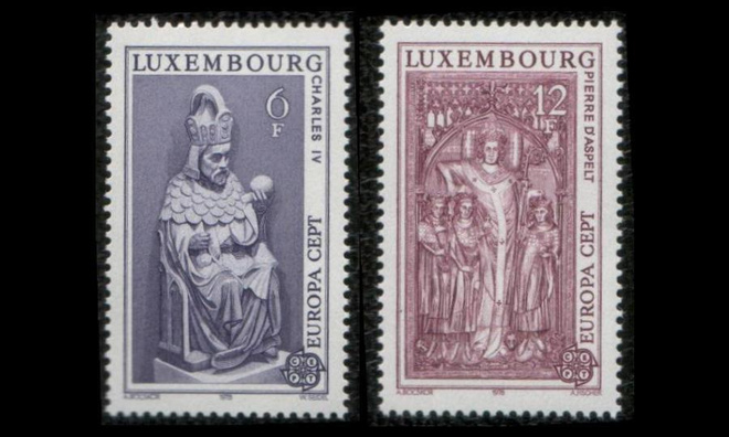 Luxemburg 967-8 ** Europa monumentteja (1978)