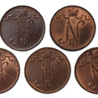 1 Penni 7 kpl. 1898-1909 Hyväkuntoinen erää! - pikkukuva 2