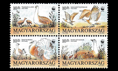 Unkari 4282-5vb ** Luonnonsuojelu räkättirastas (1994)