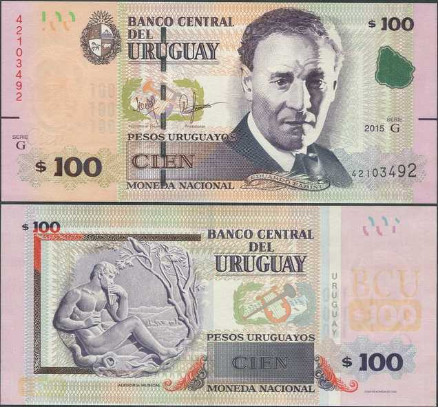 Uruguay 100 Pesos 2015 (P-95a) UNC