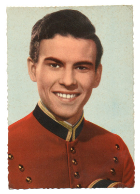 Vanha rosoreunainen Postikortti 1950 luvulta HORST BUCHHOLZ
