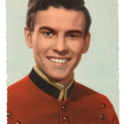 Vanha rosoreunainen Postikortti 1950 luvulta HORST BUCHHOLZ - pikkukuva 1