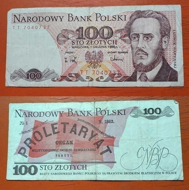 Puola Polski 100 zlotya käytetty