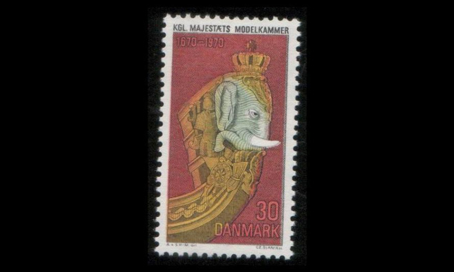 Tanska 496 ** Laivastomuseo 300v (1970)