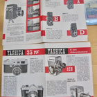 2 VANHAA Esitettä Yashica Kamerat 1950-l - pikkukuva 1