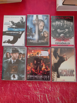 Jason Statham  dvd valkoina 3€/kpl
