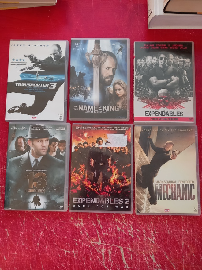 Jason Statham  dvd valkoina 3€/kpl