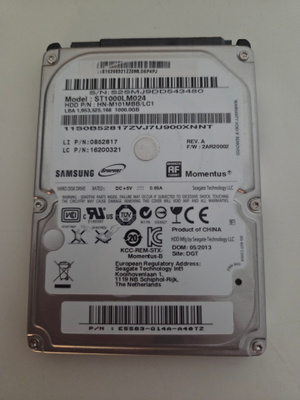 Samsung 1TB 2,5" 5400rpm sata kovalevy