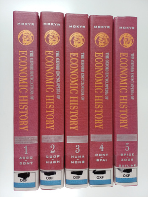 Joel Mokyr : The Oxford Encyclopedia of Economic history 1-5