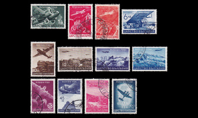 Bulgaria 377-88 o Lentokoneet ja maisemat (1940)