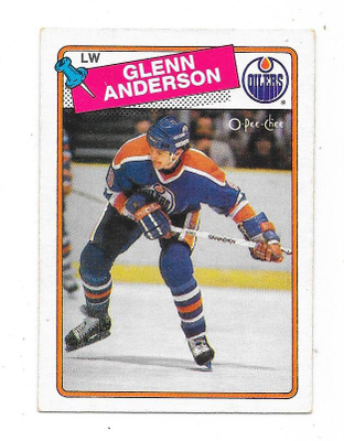 1988-89 OPC #189 Glenn Anderson , Edmonton Oilers