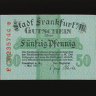Saksa Notgeld 50 Pfennig, Frankfurt 1.5.1917 VF+ - pikkukuva 1