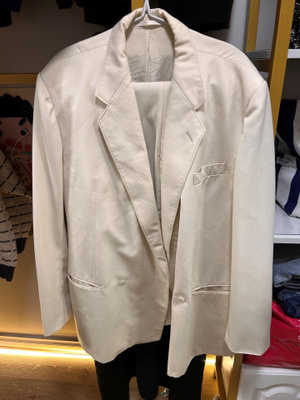 MIESTEN VALKOINEN VINTAGE-PUKU PUKUMESTARIT KOKO 58C