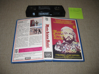 Monte Criston Kreivi-VHS (FIx, Showtime,Richard Chamberlain)