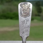 Hopeinen Suojeluskunta lusikka. Pituus - 123 mm. - pikkukuva 2