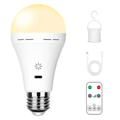 USB-C Ladattava LED-lamppu E27 – 7W, Kauko-ohjai