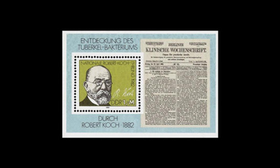 DDR 2685BL67 ** Tuberkuloosi-bakteerin löytäminen (1982)