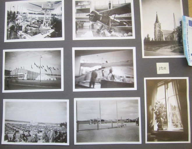 16 VANHAA Valokuva Lahti Helsinki Lentokoneet Autot ym 1938