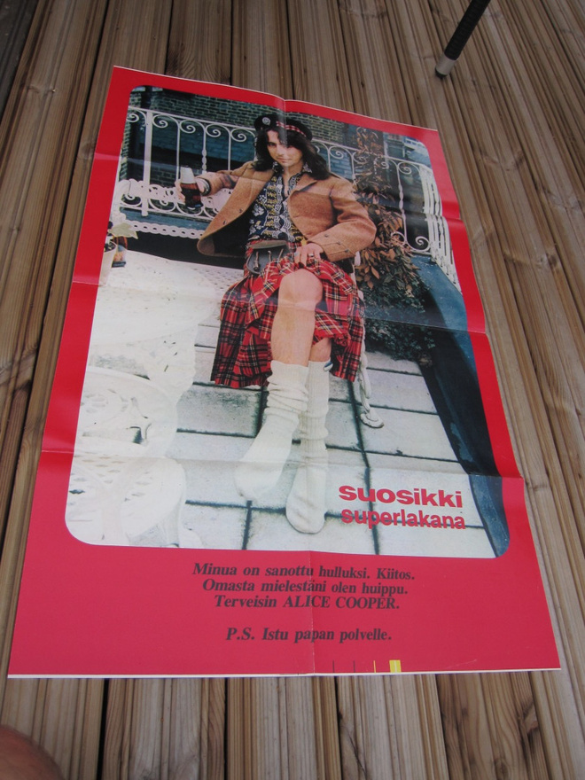 ALICE COOPER - 70-LUVUN SUOSIKKI JULISTE ( hienok,,