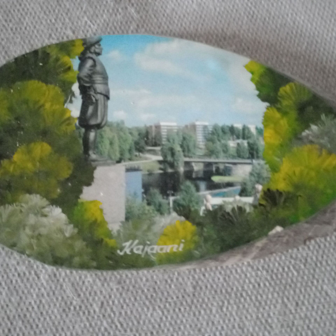 KAJAANI puinen koristetaulu, vintage
