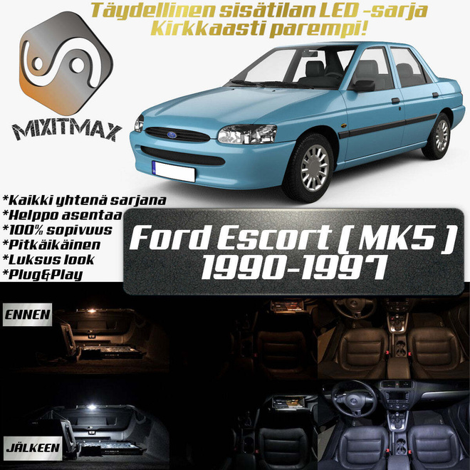 Ford Escort (MK5) Sisätilan LED-sarja 8-osainen