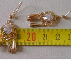 Korvakorut 4cm Kulta 14K kirkkaat kivet - pikkukuva 3