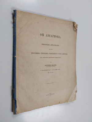 Gottfrid Billing : Om adiaphora : teologisk afhandling