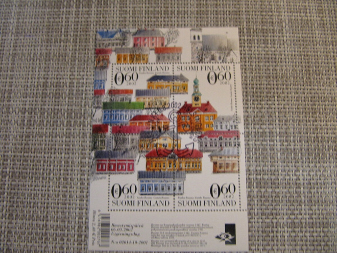 FDC Vanha Rauma 6.3 . 2002  pienoisarkki BL 30.