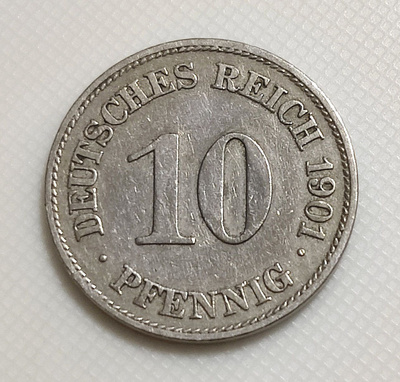 Saksa 10 Pfennig 1901E