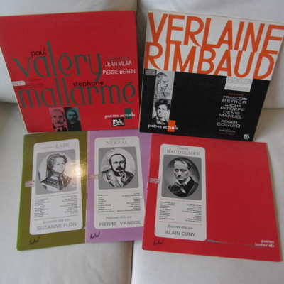 Poétes immortels Poétes actuels 5 LP runokokoelmia keräily!