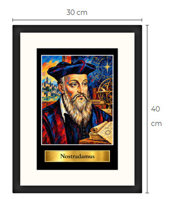Uusi Nostradamus art print kehystetty 30 cm x 40 cm