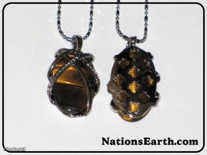 Oval Shaped Pendant, Tigers Eye Gemstone (No.2) *NEW*