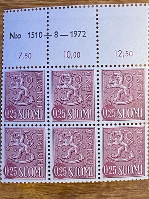 LEIJONAMERKKI 0,25MK NUMEROKUUSILO**
