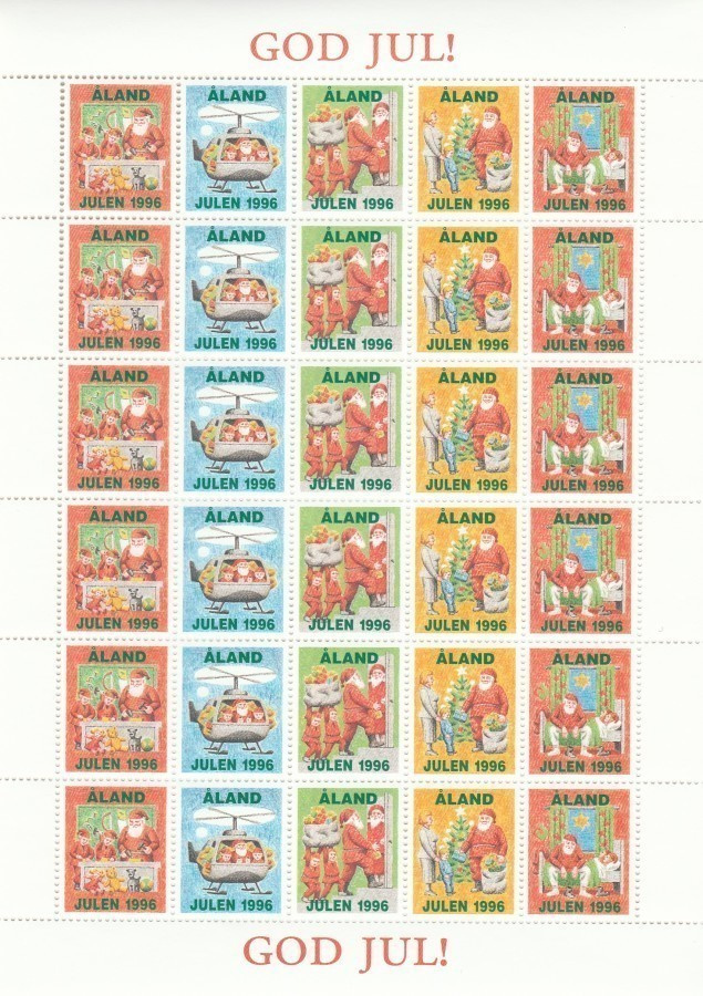Ahvenanmaa Joulumerkkiarkki  1996,  KAUNIS