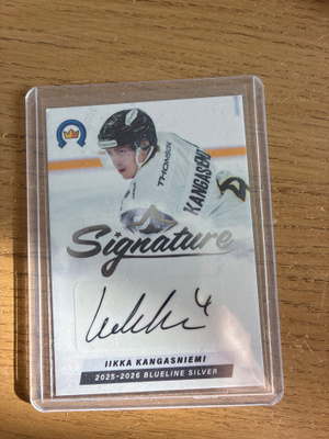 Iikka Kangasniemi kiekko espoo blueline silver signature