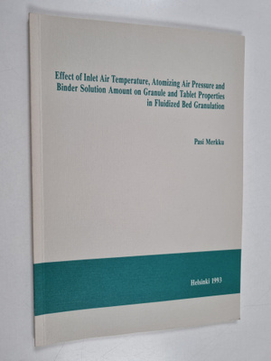 Pasi Merkku : Effect of Inlet Air Temperature, Atomizing ...
