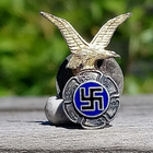Hopeinen SA - Ilmailu merkki. Halkaisija - 21 mm. Ehjät emal - pikkukuva 1